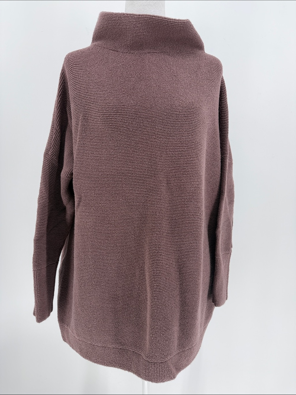 Free People Oversized Cowl Neck Sweater Brown Mauve Size Small